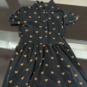 New Mickey Pumpkin Button Up Dress M